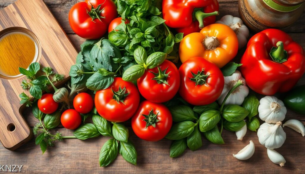 fresh ingredients for home cooking